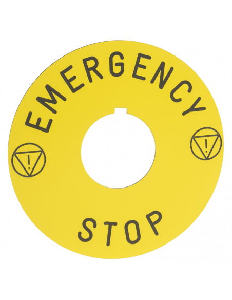 Harmony 9001K étiquette diam. 30 diam. 90 mm EMERGENCY STOP SCHNEIDER 9001KN8330