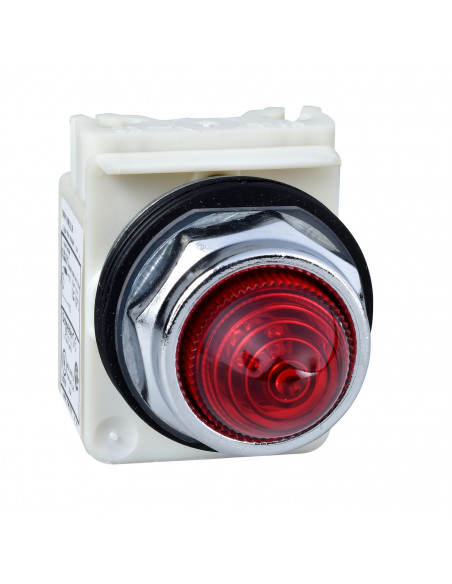 Harmony 9001K voyant octogonal diam. 30 IP66 rouge lampe BA9s 120V -borne SCHNEIDER 9001KP1R9