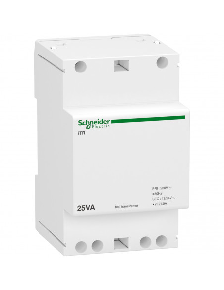 Acti9 iTR transformateur de sonnerie et ronfleur 25VA 230Vca/12-24Vca SCHNEIDER A9A15215