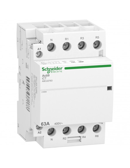 Acti9 iDT40 CT contacteur tête de groupe 63A 3P+N 4NF 230/240VAC 50HZ SCHNEIDER A9C22763