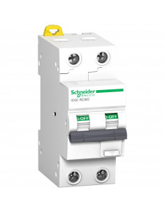 Acti9 iC60 RCBO disjoncteur differentiel 2 Pôles 32A 30mA C 10kA type Asi SCHNEIDER A9D27232