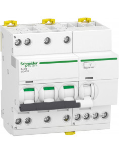 Acti9 iDD40K disjoncteur différentiel 3P+N C 40A 4500A/4,5A 30mA type AC SCHNEIDER A9DK1740