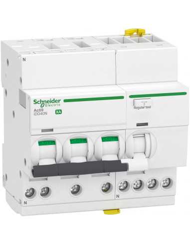 ACTI9 iDD40N XA disjoncteur différentiel auto 3P+N C 16A 6000A/10kA 30mA AC SCHNEIDER A9DP3716