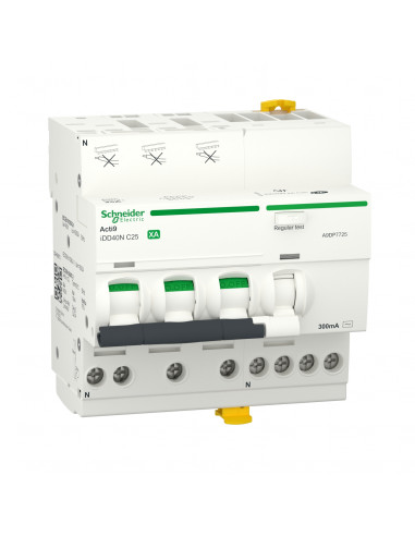 ACTI9 iDD40N XA disjoncteur différentiel auto 3P+N C 25A 6000A/10kA 300mA AC SCHNEIDER A9DP7725