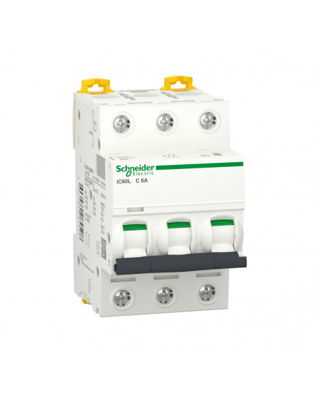 Acti9 iC60L disjoncteur 3P 6A courbe C SCHNEIDER A9F94306