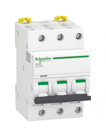 Acti9 iDT40N disjoncteur modulaire 3P C 40A 6000A/10kA SCHNEIDER A9P24340