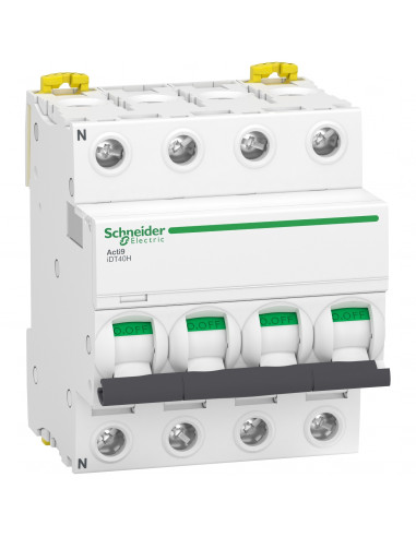 Acti9 iDT40H disjoncteur modulaire 4P 40A courbe C 10000A/15kA SCHNEIDER A9P26440