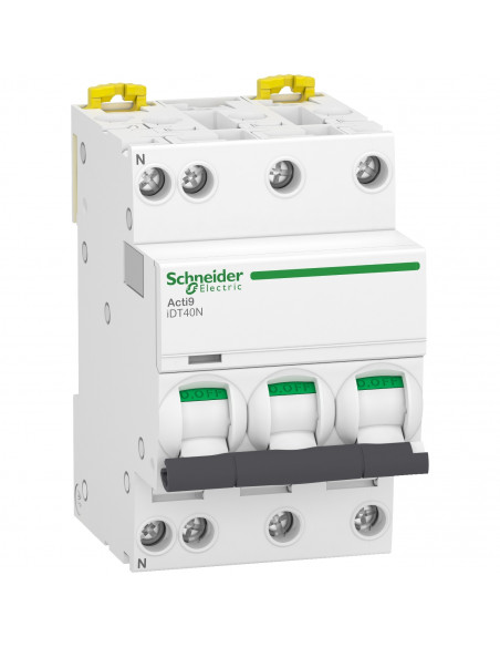 Acti9 iDT40N disjoncteur modulaire 3P+N D 32A 6000A/10kA SCHNEIDER A9P34732