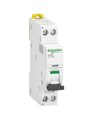 Acti9 iDT40K disjoncteur modulaire 1P+N 20A courbe C 4500A/4,5kA SCHNEIDER A9P71620