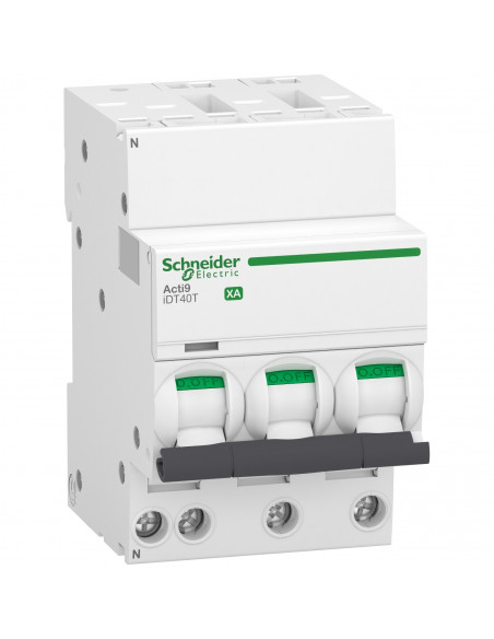 Acti9 iDT40T XA disjoncteur modulaire auto/vis 3P+N 32A courbe C 6kA SCHNEIDER A9PA2732