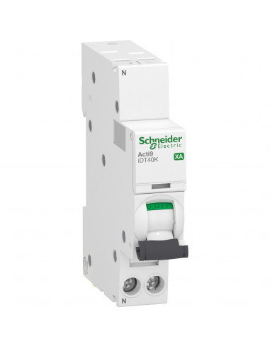 Acti9 iDT40K XA disjoncteur modulaire auto/vis 1P+N 16A courbe C 4,5kA SCHNEIDER A9PK1616