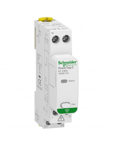 CAPTEUR CONTACTS RADIO-FRÉQUENCE MODULAIRE 1 ENTRÉE 1 SORTIE POWERTAG C SCHNEIDER A9XMC1D3