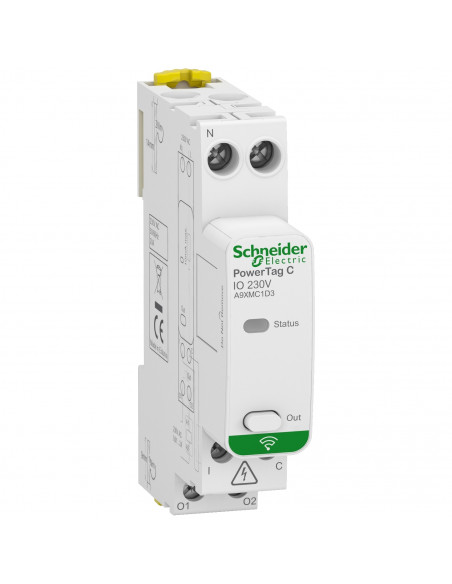 CAPTEUR CONTACTS RADIO-FRÉQUENCE MODULAIRE 1 ENTRÉE 1 SORTIE POWERTAG C SCHNEIDER A9XMC1D3