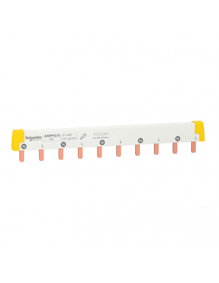 Acti9 iC60 peigne de raccordement à dents 2P 100A 10 modules de 18mm SCHNEIDER A9XPH210