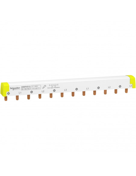 Acti9 iC60 peigne à dents 3 x N+P 100A 12 modules de 18mm SCHNEIDER A9XPH512