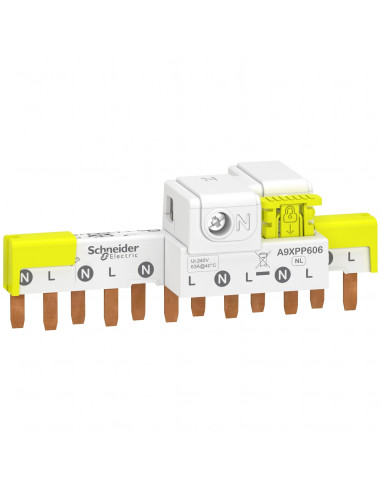 Acti9 iDT40 peigne avec connecteur 1P+N 6 modules de 18mm 63A SCHNEIDER A9XPP606