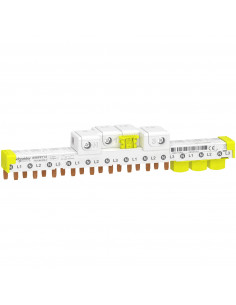 Acti9 iDT40 peigne avec connecteur 3P+N 12 modules de 18mm 63A SCHNEIDER A9XPP712