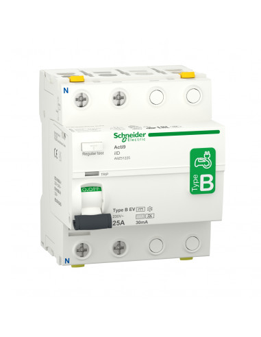 Acti9 iID interrupteur différentiel 2 Pôles 25A 30mA type B EV 230V SCHNEIDER A9Z51225