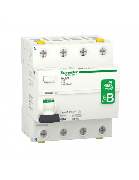Acti9 iID interrupteur différentiel 4P 40A 30mA type B EV 400V SCHNEIDER A9Z51440