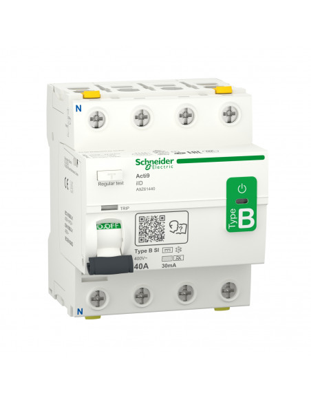 Acti9 iID interrupteur différentiel 4P 40A 30mA type B SI 400V SCHNEIDER A9Z61440