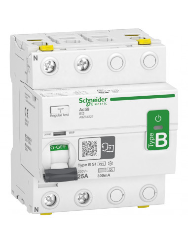 Acti9 iID interrupteur différentiel 2P 25A 300mA type B SI 400V SCHNEIDER A9Z64225