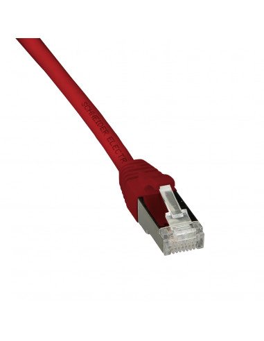 Actassi cordon CL-MNC S/FTP 4 paires cat. 6A LSZH 0,5 mètre rouge SCHNEIDER ACTPC6ASFLS05RD