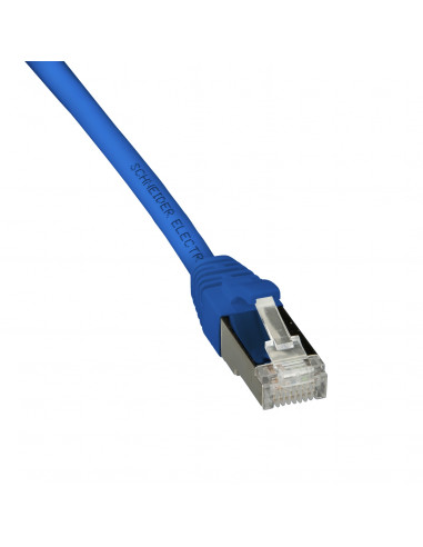 Actassi cordon CL-MNC S/FTP 4 paires cat. 6A LSZH 1 mètre bleu SCHNEIDER ACTPC6ASFLS10BU