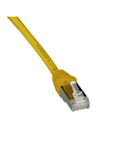 Actassi cordon CL-MNC S/FTP 4 paires cat. 6A LSZH 1 mètre jaune SCHNEIDER ACTPC6ASFLS10YL