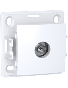 Alréa Prise TV simple mâle blindée 1 sortie blanc polaire SCHNEIDER ALB61311P