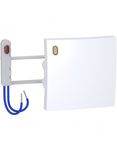 Alréa Kit voyant demi touche + lampe à néon 230V 1,5mA blanc polaire SCHNEIDER ALB61416P