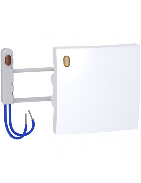 Alréa Kit voyant demi touche + lampe à néon 230V 1,5mA blanc polaire SCHNEIDER ALB61416P
