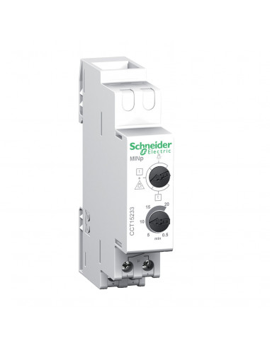 Acti9 MINp minuterie 30s..20mn/1h contact 16A/230Vca fonction télérupteur SCHNEIDER CCT15233