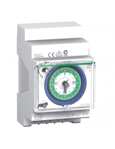 interrupteur horaire électromécanique Acti9 IH 24H réserve de marche 150h SCHNEIDER CCT15365