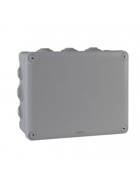 Mureva Box boite de dérivation IP55 + embouts 225x175x100 gris SCHNEIDER ENN05013
