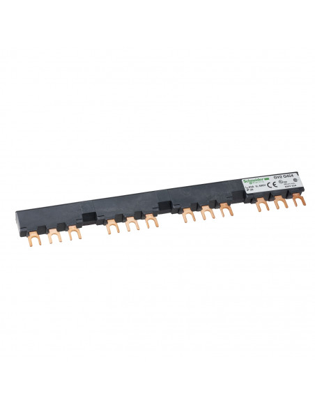 TeSys GV jeu de barre tripolaire 63A 4 dérivations pas 54 mm SCHNEIDER GV2G454