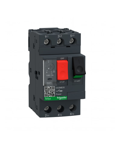 TeSys GV2ME disj. moteur -0,63..1A 3P 3d déclencheur magnéto-thermique SCHNEIDER GV2ME05