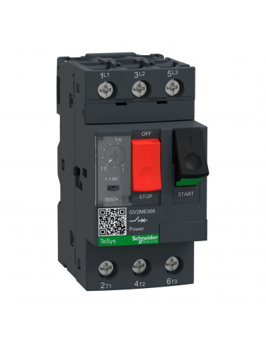 TeSys GV2ME disj. moteur 1..1,6A 3P 3d déclencheur magnéto-thermique SCHNEIDER GV2ME066