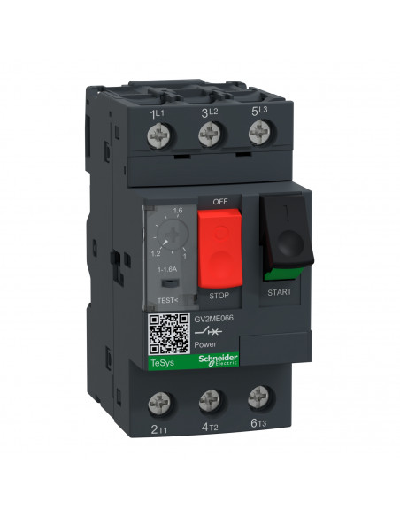 TeSys GV2ME disj. moteur 1..1,6A 3P 3d déclencheur magnéto-thermique SCHNEIDER GV2ME066