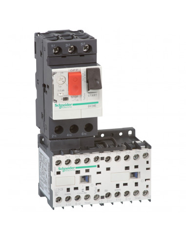 TeSys GV2ME démarreur combiné inverseur 1..1,6A 24Vcc SCHNEIDER GV2ME06K2BW3