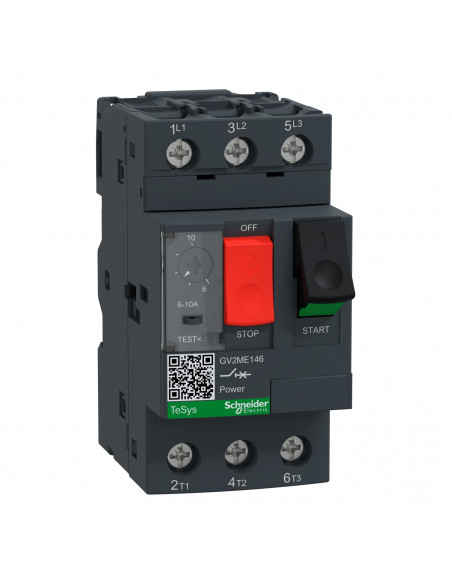 TeSys GV2ME disj. moteur 6..10A 3P 3d déclencheur magnéto-thermique SCHNEIDER GV2ME146
