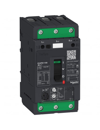 TeSys GV disjoncteur magnéto-thermique In 80A 50kA Everlink SCHNEIDER GV4PE80N