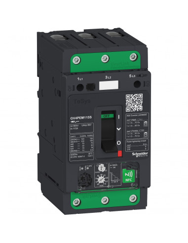 TeSys GV disjoncteur magnéto-thermique In 80A 50kA Everlink SCHNEIDER GV4PEM80N