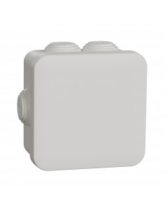 Mureva Box boite de dérivation avec embouts 80x80x45 IP55 blanc polaire SCHNEIDER IMT05024