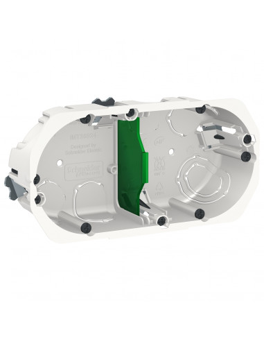 Multifix boîte d'encastrement diam.67mm prof 40mm 2 postes entraxe 71 mm SCHNEIDER IMT35924