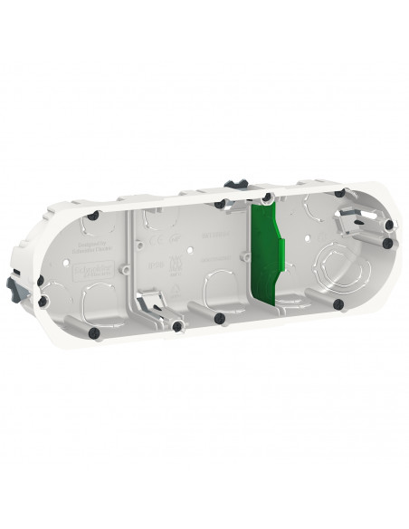 Multifix boîte d'encastrement diam.67mm prof.40mm 3 postes entraxe 71 mm SCHNEIDER IMT35934
