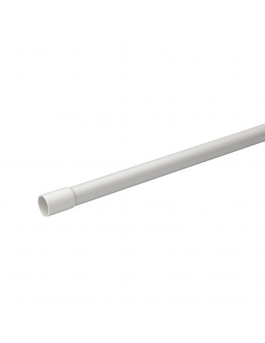 Mureva Tube conduit rigide tulipé PVC gris Ø25mm/2m au mètre linéaire SCHNEIDER IMT50525