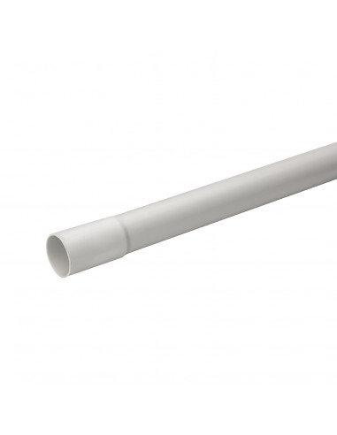 Mureva Tube conduit rigide tulipé PVC gris Ø32mm/2m au mètre linéaire SCHNEIDER IMT50532