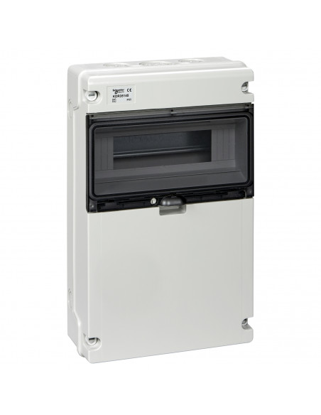 Kaedra XT coffret étanche pr prises face lisse 1rangée 12modules 400x248 IP65 SCHNEIDER KDR35145