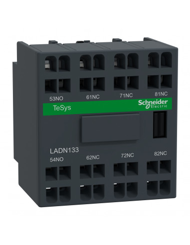 TeSys D bloc contacts auxiliaires frontaux 1F+3O bornes à ressort SCHNEIDER LADN133