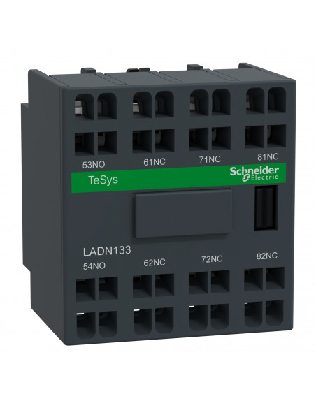 TeSys D bloc contacts auxiliaires frontaux 1F+3O bornes à ressort SCHNEIDER LADN133
